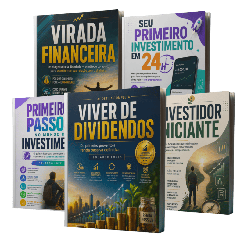 Eduardo Lopes com as apostilas
